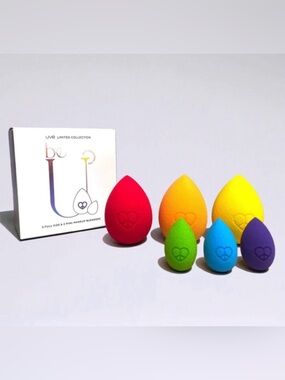 UVÉ BEAUTY Be U Limited Collection Makeup Blenders Pride Edition New in Box $65